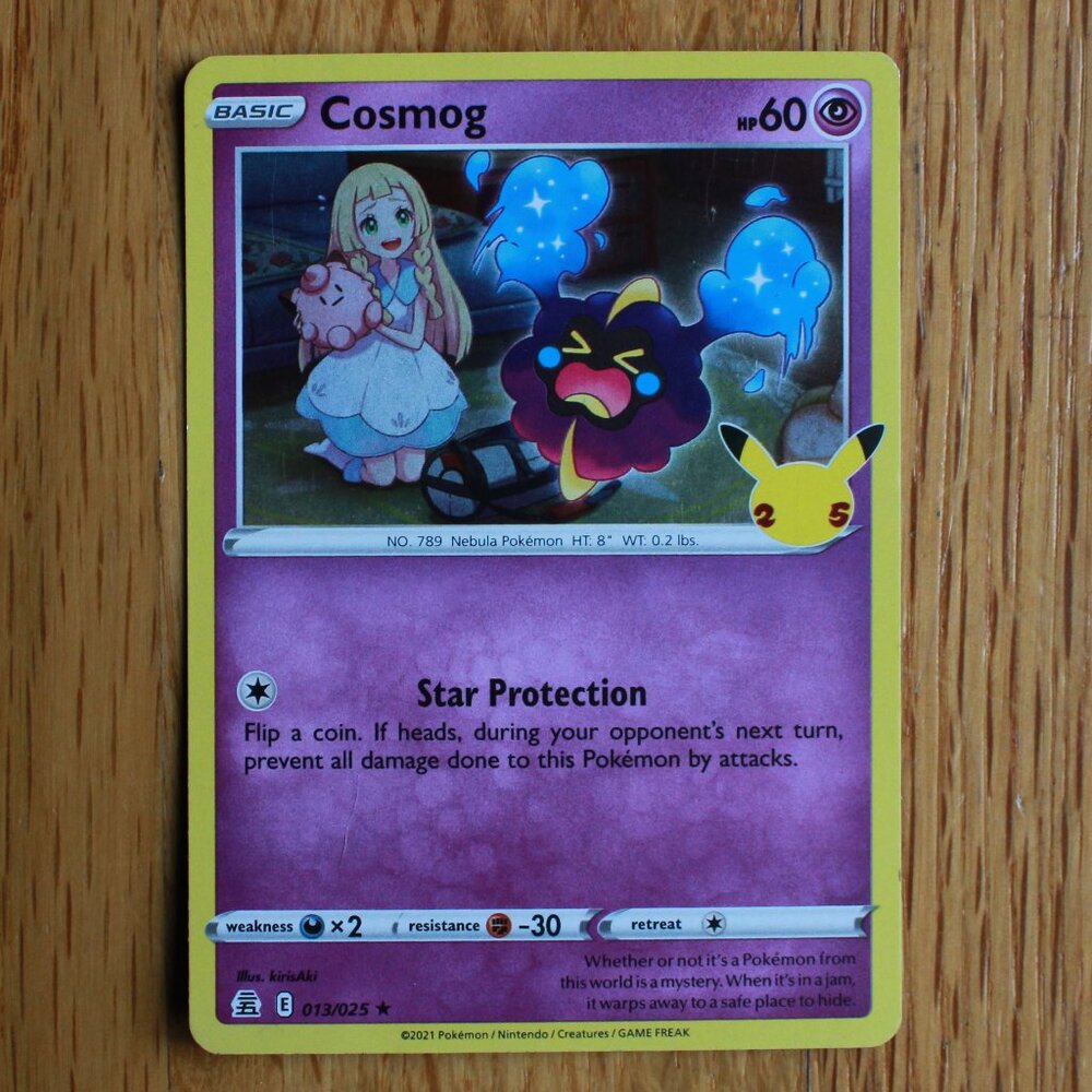 Pokemon "Cosmog" Holo Trading/Playing Card